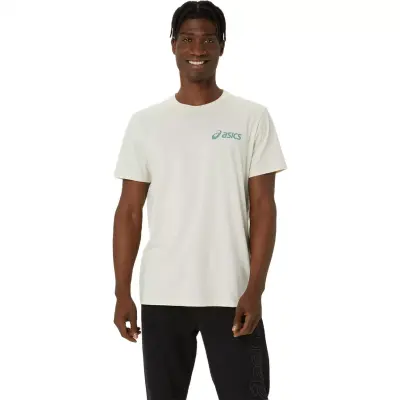 Asics 2031E659 Asics Chest Logo Ss Tee Krem Erkek T-Shirt - 1