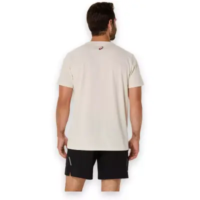 Asics 2031E659 Asics Chest Logo Ss Tee Krem Erkek T-Shirt - 3