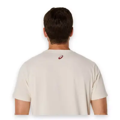 Asics 2031E659 Asics Chest Logo Ss Tee Krem Erkek T-Shirt - 5