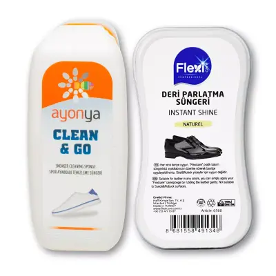 Ayonya Flexi Renksiz Ayakkabı Temizleme Ve Deri Parlatma Süngeri - 1