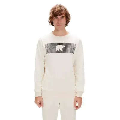 Bad Bear 19.02.12.007 Fancy 3D Kırık Beyaz Erkek Sweatshirt - 1
