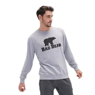 Bad Bear 20.02.12.011 Bad Bear Açık Gri Erkek Sweatshirt - 3