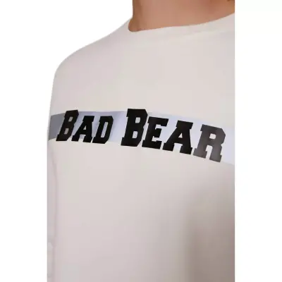 Bad Bear 23.02.12.021 Reflect Bear Kırık Beyaz Erkek Sweatshirt - 4