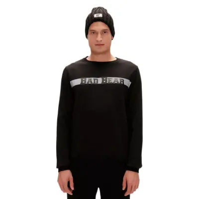 Bad Bear 23.02.12.021 Reflect Bear Siyah Erkek Sweatshirt - 1