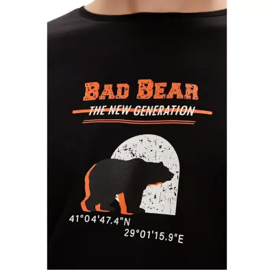 Bad Bear 24.01.07.021 Derek Siyah Unisex T-Shirt - 5