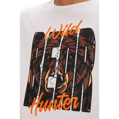 Bad Bear 24.01.07.037 Hunt Beyaz Unisex T-Shirt - 5