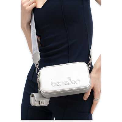Benetton Bnt_1704 11X18X4 Çapraz Gümüş Kadın Çanta - benetton
