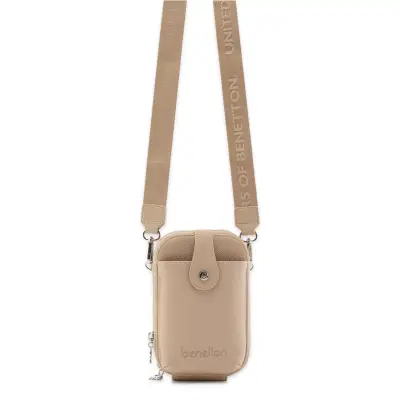 Benetton Bnt_1709 20X13X6 El Kahve-Beyaz Kadın Çanta 