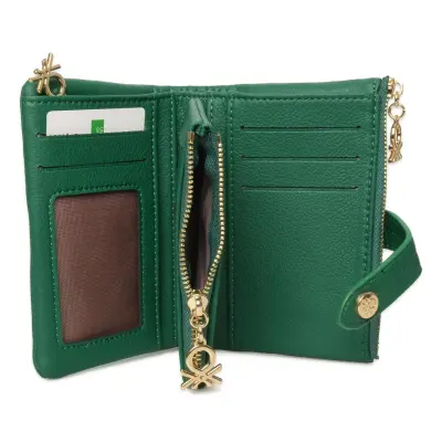 Benetton Bnt_1719 9X13X3 Yeşil Kadın Cüzdan - 3