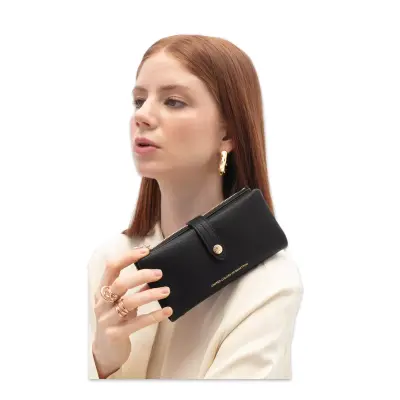 Benetton Bnt_1720 9X19X3 Siyah Kadın Cüzdan - 1