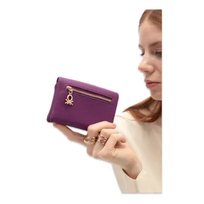 Benetton Bnt_1722 9X13X3 Bordo Kadın Cüzdan - benetton (1)