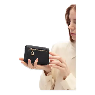 Benetton Bnt_1722 9X13X3 Siyah Kadın Cüzdan - benetton (1)