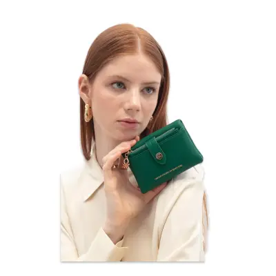 Benetton Bnt_1722 9X13X3 Yeşil Kadın Cüzdan 