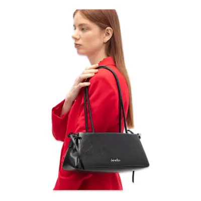 Benetton Bnt_1747 14X30X10 Kol Siyah Kadın Çanta 