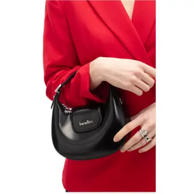 Benetton Bnt_1751 20X21X9 El Siyah Kadın Çanta - benetton (1)