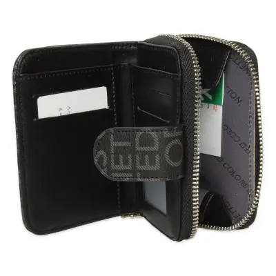 Benetton Bnt_1758 9X12X3 Siyah Unisex Cüzdan - 3