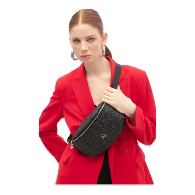 Benetton Bnt_1767 7X30X14 Bel Siyah Kadın Çanta 