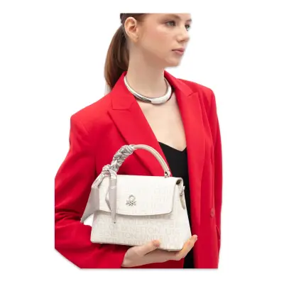 Benetton Bnt_1771 16X23X10 El Beyaz Kadın Çanta 