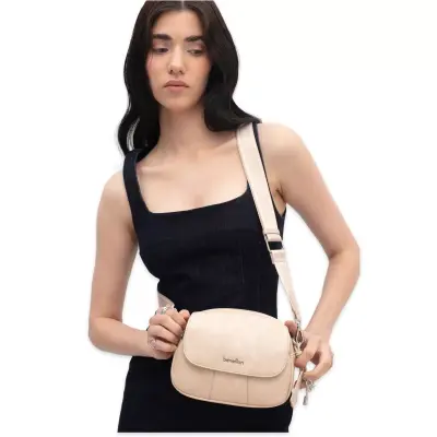 Benetton Bnt_1777 15X19X9 Çapraz Bej Kadın Çanta - 1