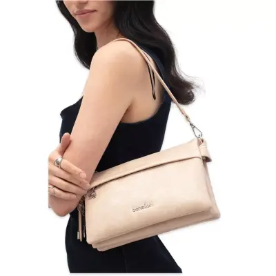 Benetton Bnt_1778 16X25X7 Çapraz Bej Kadın Çanta - 1
