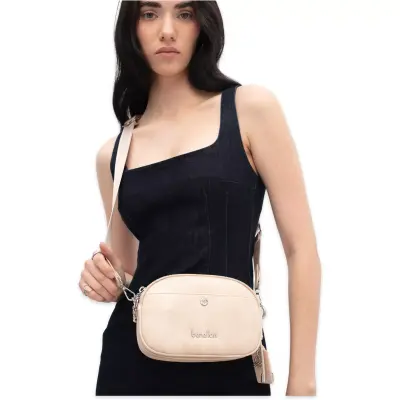 Benetton Bnt_1779 13X18X7 Çapraz Bej Kadın Çanta - 1