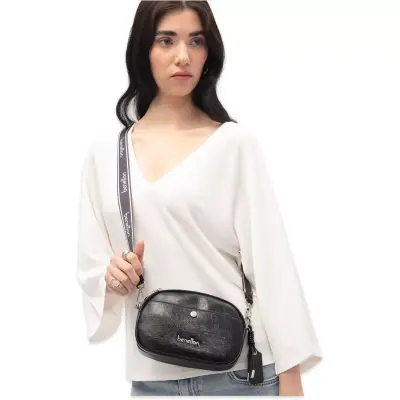Benetton Bnt_1779 13X18X7 Çapraz Siyah Kadın Çanta 