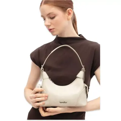 Benetton Bnt_1780 27X24X10 El Açık Gri Kadın Çanta 