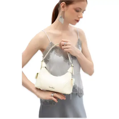 Benetton Bnt_1780 27X24X10 El Beyaz Kadın Çanta 