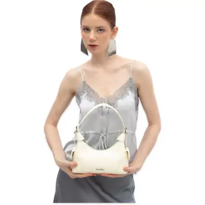 Benetton Bnt_1780 27X24X10 El Beyaz Kadın Çanta - 2