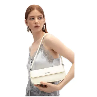 Benetton Bnt_1782 10X24X7 Kol Sı Beyaz Kadın Çanta 