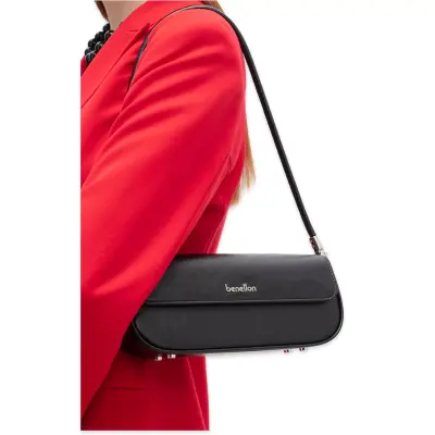 Benetton Bnt_1782 10X24X7 Kol Sı Siyah Kadın Çanta 