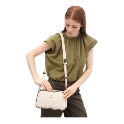 Benetton Bnt_1785 17X26X9 Çapraz Bej Kadın Çanta - 1