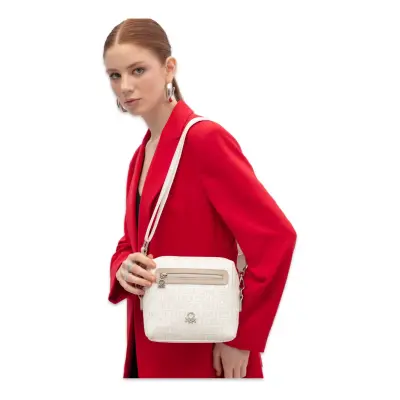 Benetton Bnt_1789 19X22X9 Kol Beyaz Kadın Çanta 