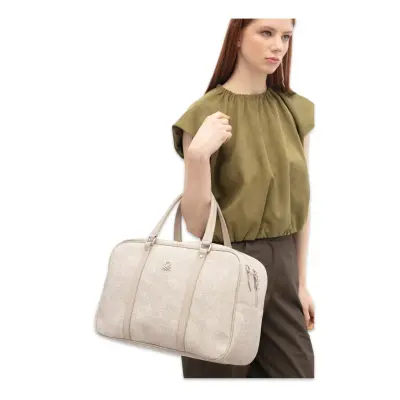 Benetton Bnt_1792 28X43X13 Valiz Bej Kadın Valiz 