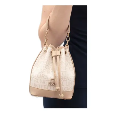 Benetton Bnt_1796 18X14X9 El Bej Kadın Çanta 