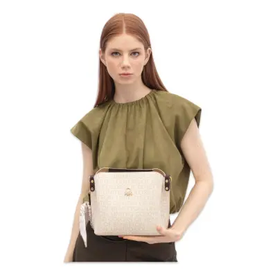 Benetton Bnt_1799 18X22X9 Kol Bej Kadın Çanta 