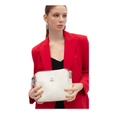 Benetton Bnt_1799 18X22X9 Kol Beyaz Kadın Çanta 