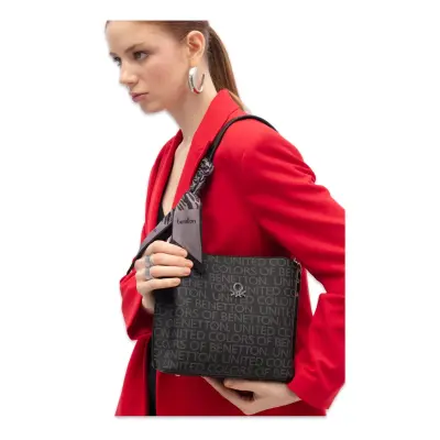 Benetton Bnt_1799 18X22X9 Kol Siyah Kadın Çanta 