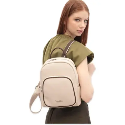 Benetton Bnt_1807 27X22X9 Sirt Bej Kadın Çanta 