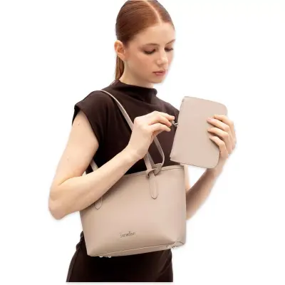 Benetton Bnt_1813 20X22X10 Kol Sı Krem Kadın Çanta - 2
