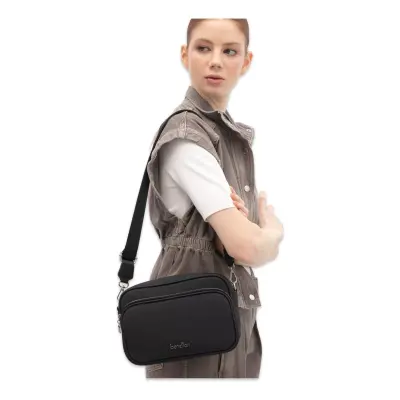 Benetton Bnt_1816 17X25X8 Omuz Siyah Kadın Çanta - 2