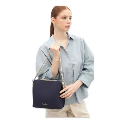 Benetton Bnt_1823 23X29X12 Kol Lacivert Kadın Çanta - 2