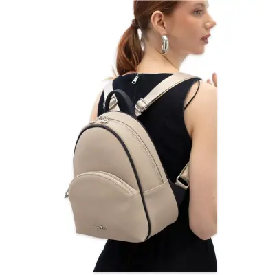 Benetton Bnt_1824 27X22X10 Sirt Bej Kadın Çanta 