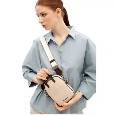 Benetton Bnt_1826 19X12X4 Çapraz Bej Kadın Çanta - 2