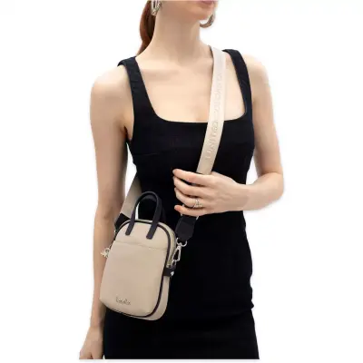 Benetton Bnt_1826 19X12X4 Çapraz Bej Kadın Çanta - 1