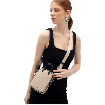 Benetton Bnt_1826 19X12X4 Çapraz Bej Kadın Çanta - 2