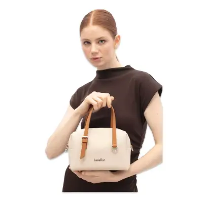 Benetton Bnt_1830 16X22X10 El Bej Kadın Çanta 