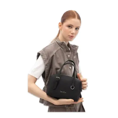 Benetton Bnt_1830 16X22X10 El Siyah Kadın Çanta - benetton (1)