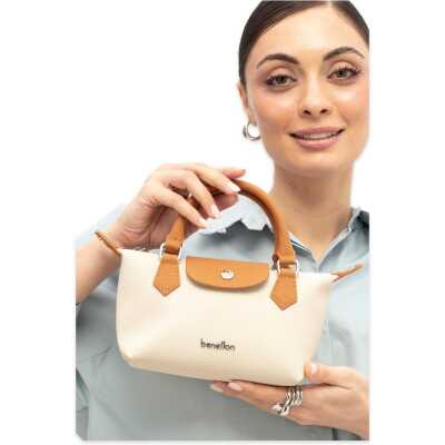 Benetton Bnt_1832 13X19X10 Çapraz Bej Kadın Çanta - benetton