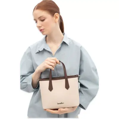 Benetton Bnt_1835 20X23X9 Kol Sı Bej Kadın Çanta 